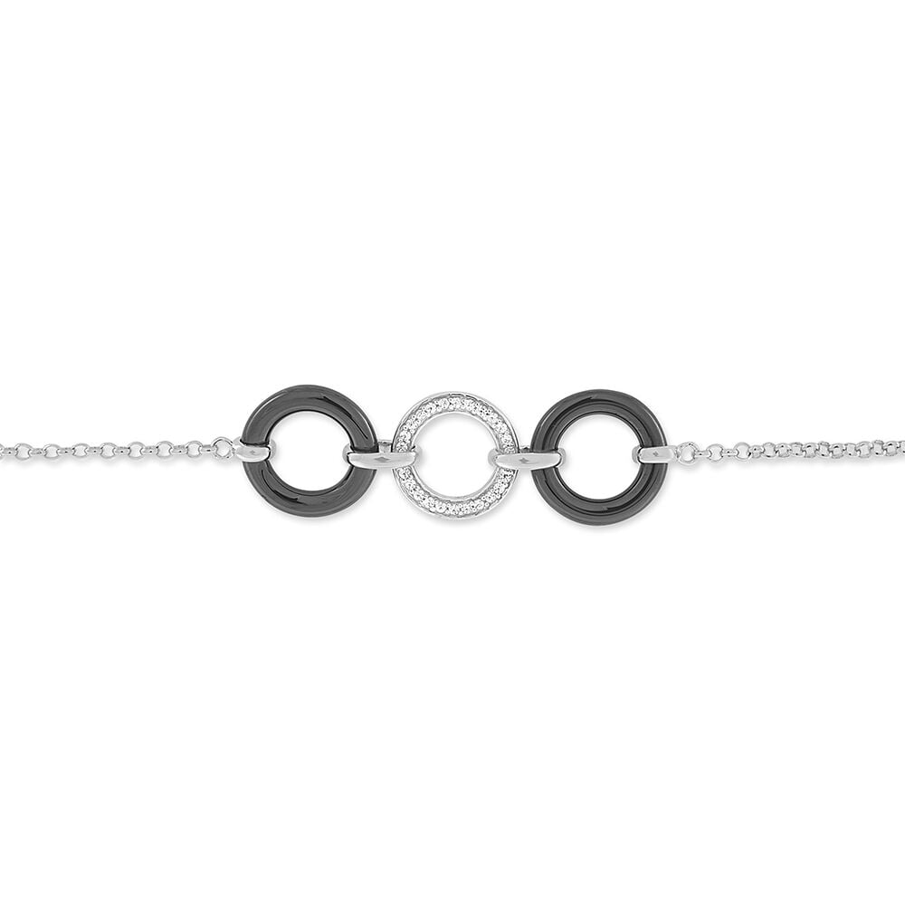 Bracelet Magalie Argent Blanc Céramique Et Oxyde De Zirconium - Bracelets chaînes Femme | Marc Orian