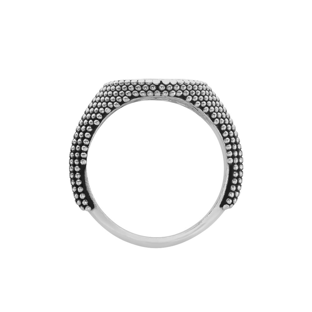 Bague Malek Argent Blanc - Bagues grosses Homme | Marc Orian