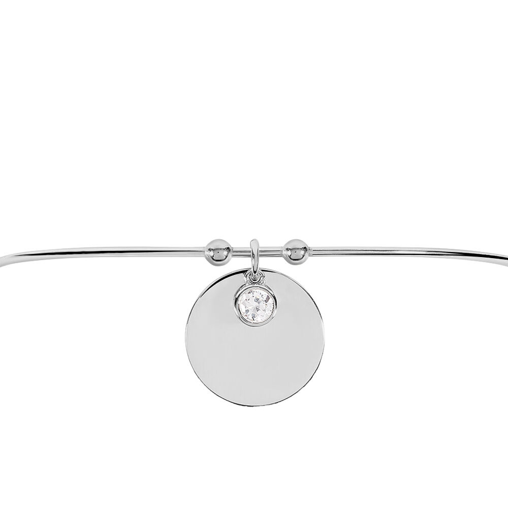Bracelet Jonc Paula Argent Blanc Oxyde De Zirconium - Bracelets joncs Femme | Marc Orian