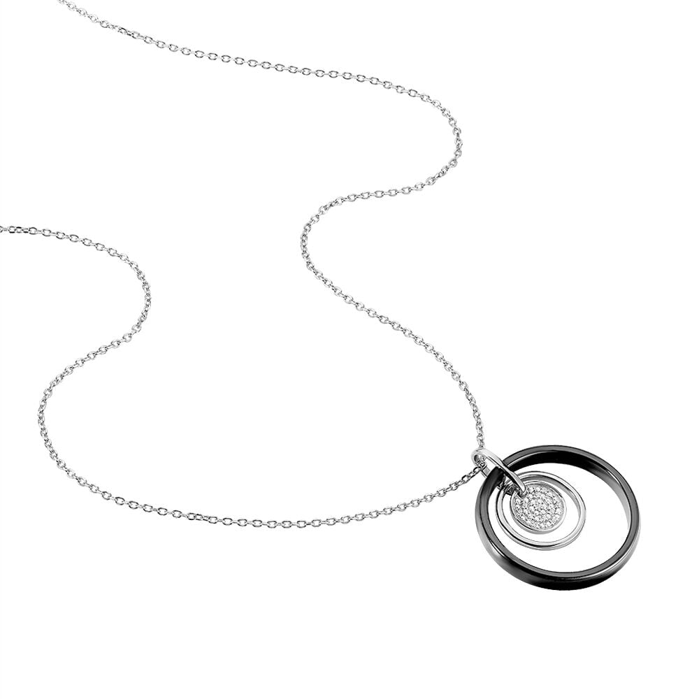 Collier Maia Argent Blanc Céramique Et Oxyde De Zirconium - Colliers avec pierres Femme | Marc Orian