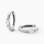 Cr&eacute;oles Ellinor Argent Blanc Oxyde De Zirconium - Cr&eacute;oles Femme | Marc Orian