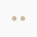 Boucles D'oreilles Puces Vaina Or Jaune Diamant - Puces Femme | Marc Orian