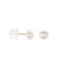 Boucles D'oreilles Puces Kesya Nacres Bouton Or Jaune Perle De Culture - Boucles d'oreilles mariage Femme | Marc Orian