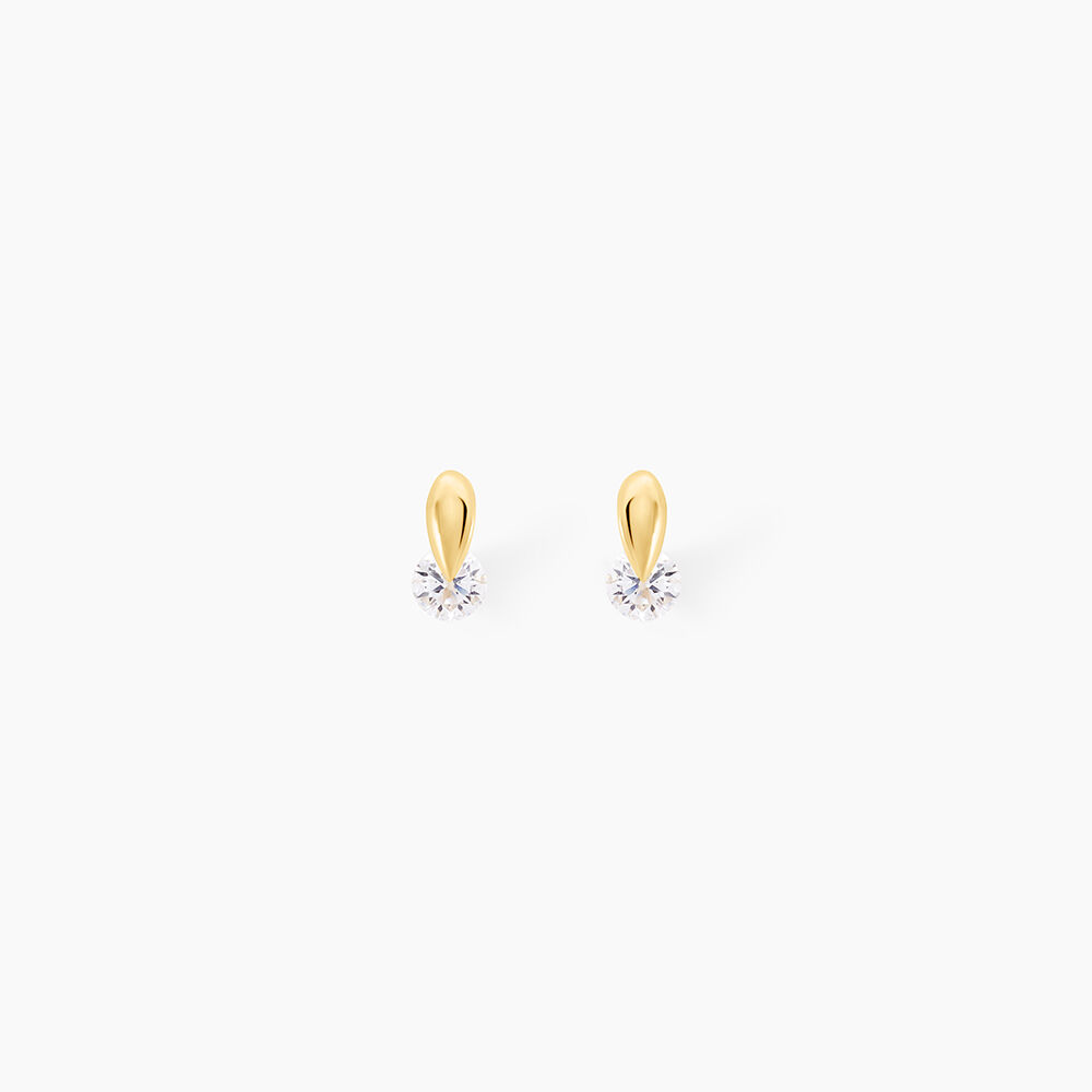 Boucles D'oreilles Pendantes Clementa Or Jaune Oxyde De Zirconium - Pendantes Femme | Marc Orian
