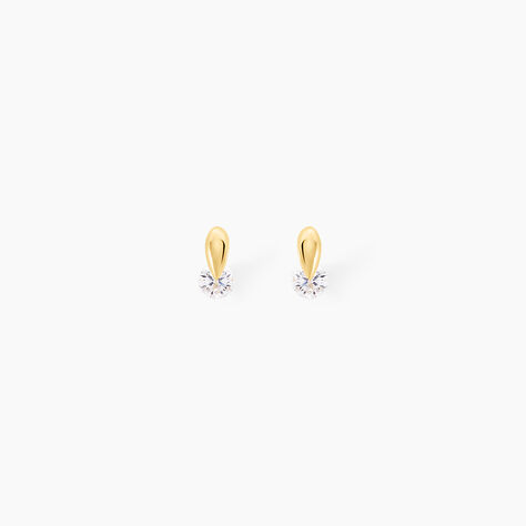 Boucles D'oreilles Pendantes Clementa Or Jaune Oxyde De Zirconium - Pendantes Femme | Marc Orian