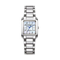 cadran argenté fond nacre blanche bracelet acier argenté