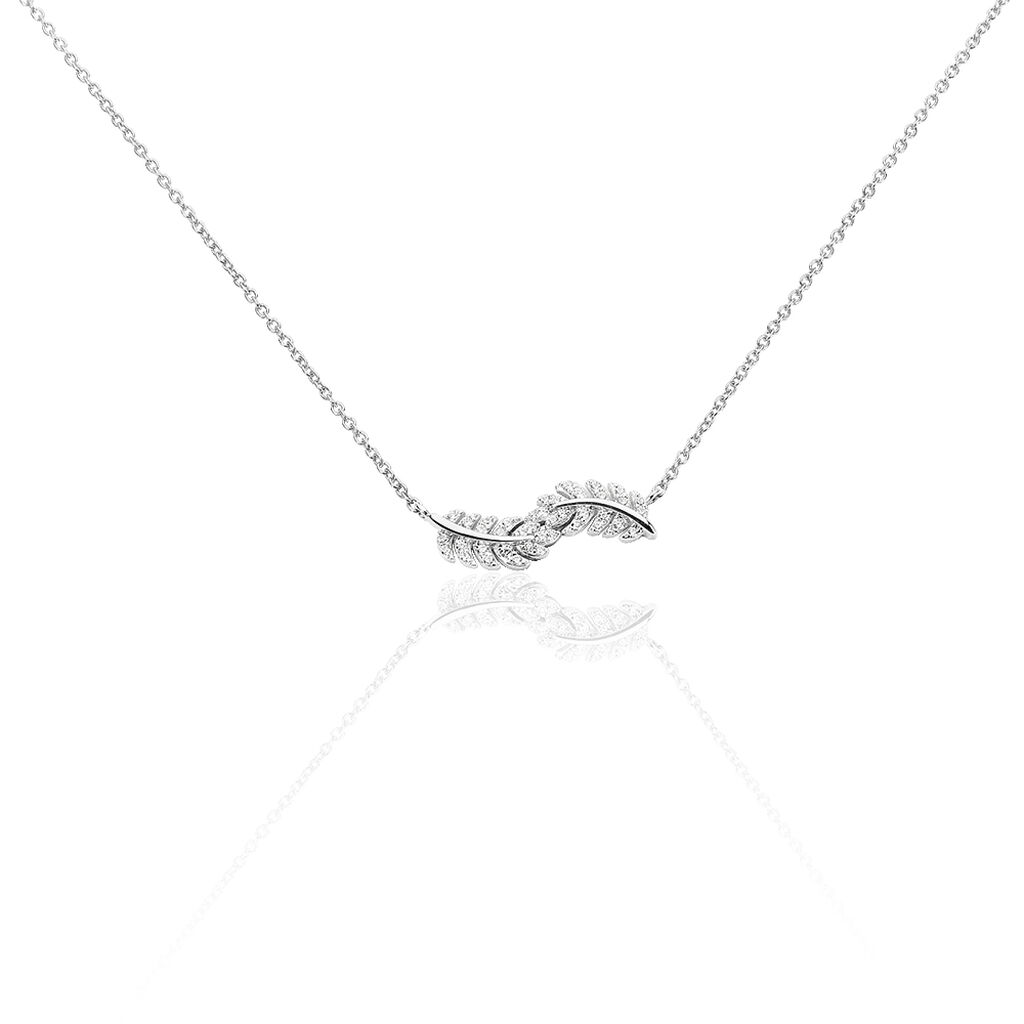 Collier Aleyna Argent Blanc Oxyde De Zirconium - Colliers avec pierres Femme | Marc Orian