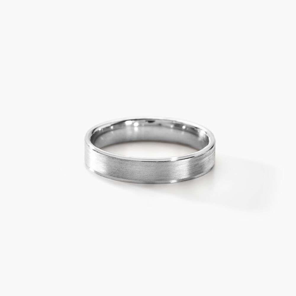 Alliance Sudem Ruban Plat Argent Blanc - Alliances duo Famille | Marc Orian
