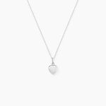 Pendentif Eudocie Coeur Lisse Or Blanc - Pendentifs Famille | Marc Orian