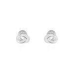 Boucles D'oreilles Puces Mastrona Or Blanc Diamant - Pendantes Femme | Marc Orian
