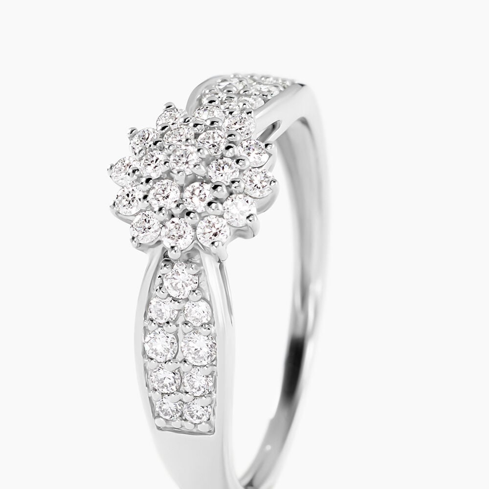 Bague Chouvia Platine Blanc Diamant Synthétique - Bagues fiançailles Femme | Marc Orian