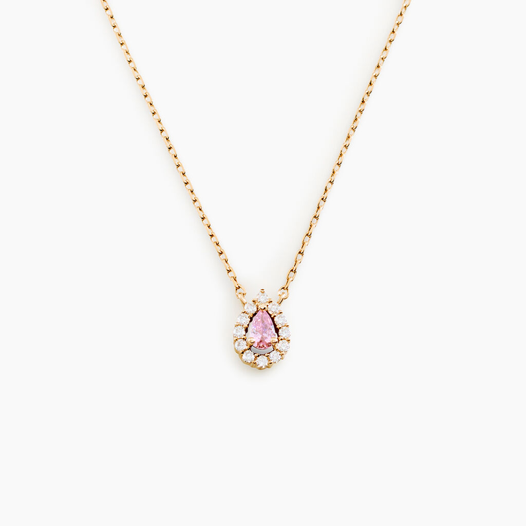 Collier Zihna Plaqu&eacute; Or Jaune Pierre De Synth&egrave;se Oxyde - Colliers avec pierres Femme | Marc Orian