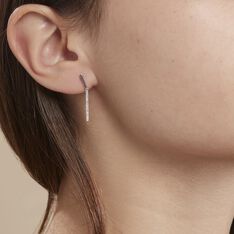 Boucles D'oreilles Puces Alayna Or Blanc Diamant - Boucles d'oreilles pierres précieuses Femme | Marc Orian