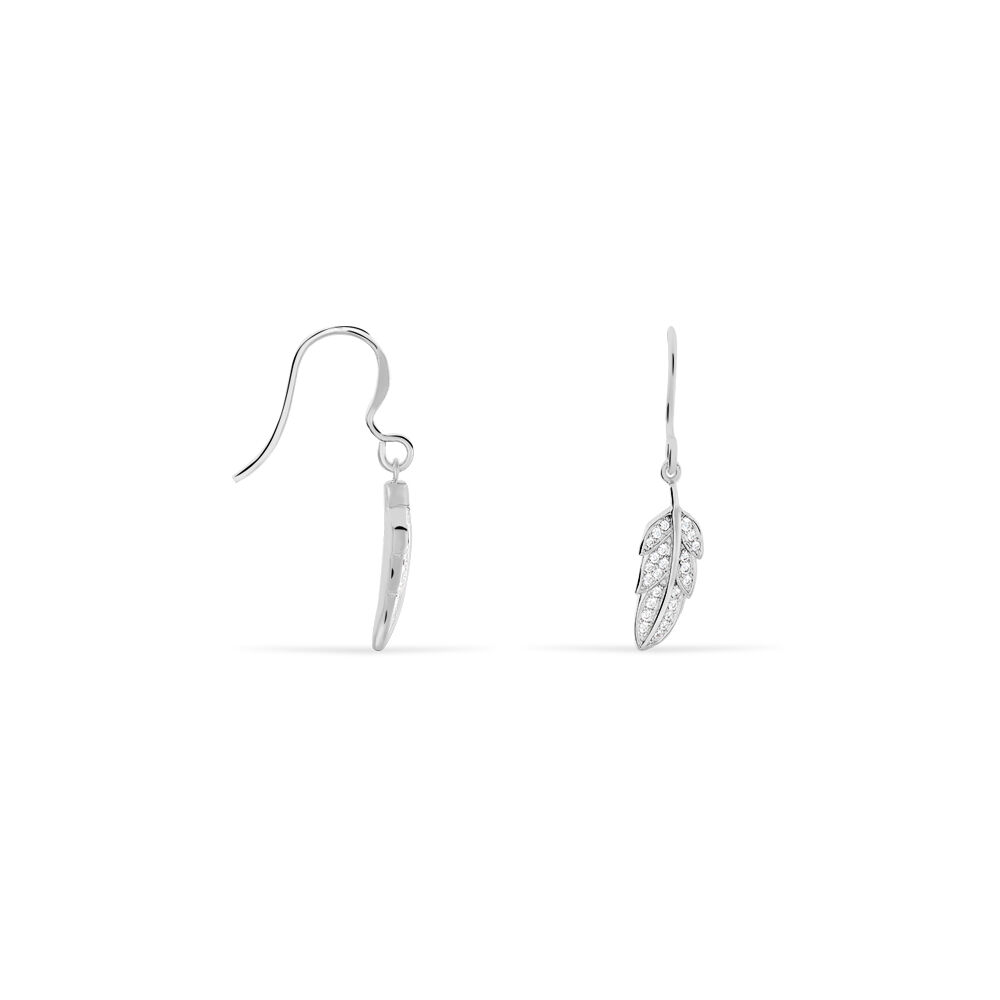 Boucles D'oreilles Pendantes Ottavia Argent Blanc Oxyde De Zirconium - Pendantes Femme | Marc Orian