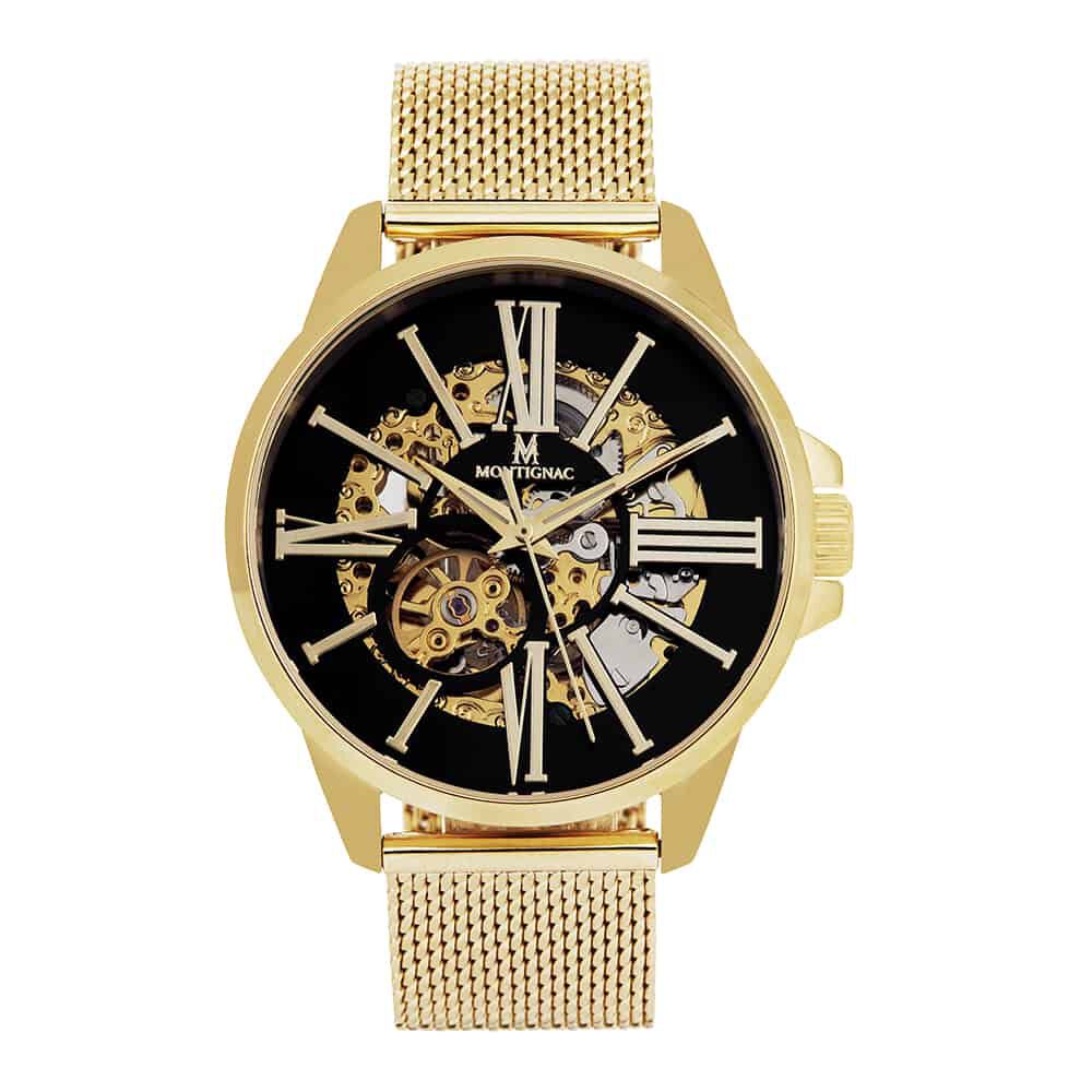 Montre Montignac Round Automatique Noir - Montres automatiques Homme | Marc Orian