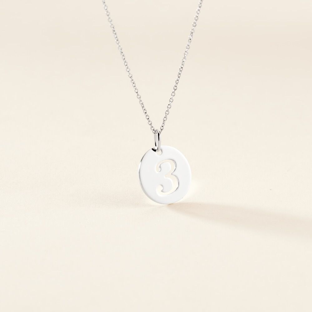 Pendentif Efiso Argent Blanc - Bijoux fantaisie Famille | Marc Orian