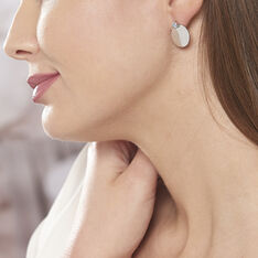 Bijoux D'oreilles Aleksandra Argent Blanc Oxyde De Zirconium - Boucles d'oreilles Ear cuffs Femme | Marc Orian