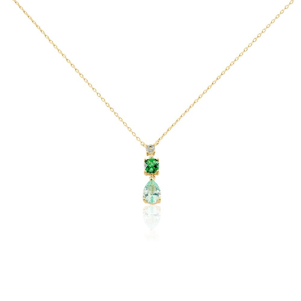 Collier Huffie Plaqué Or Jaune Pierre D'imitation - Colliers avec pierres Femme | Marc Orian