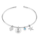 Bracelet Jonc Zerane Argent Blanc Oxyde De Zirconium - Bracelets joncs Femme | Marc Orian