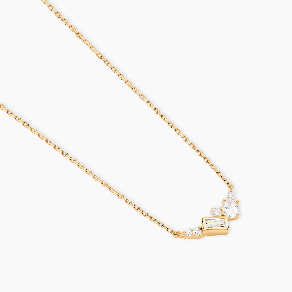 Collier Sya Plaqu&eacute; Or Jaune Oxyde De Zirconium - Colliers avec pierres Femme | Marc Orian