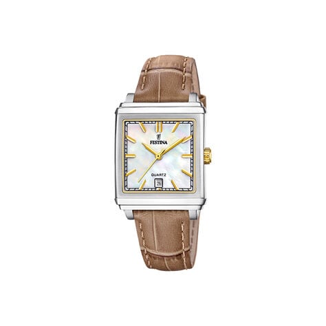 Montre Festina On The Square Nacre Blanche - Montres &eacute;tanches Femme | Marc Orian