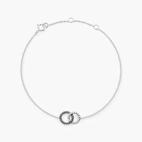Bracelet Bella Or Blanc Diamant - Bracelets Anneaux Entrelaces Femme | Marc Orian