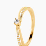 Bague Solitaire Asia Or Jaune Diamant - Parures de mariage Femme | Marc Orian
