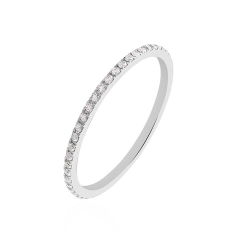 Alliance Lauralee Or Blanc Diamant - Alliances avec pierres Femme | Marc Orian