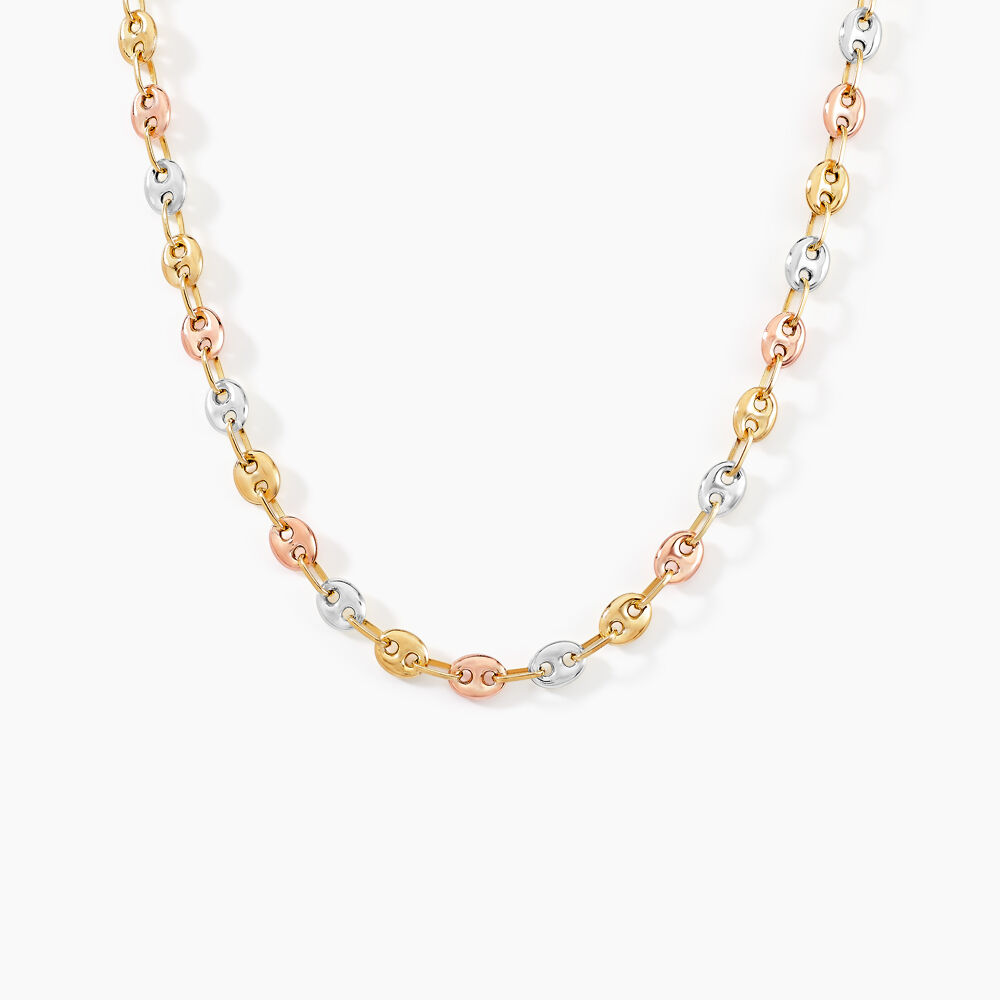 Collier Maille Dami Maille Grain De Cafe Or Tricolore - Chaines Femme | Marc Orian