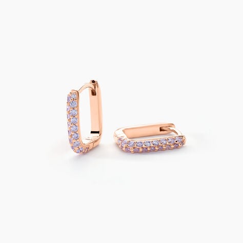 Créoles Aselya Argent Rose Oxyde De Zirconium - Créoles Femme | Marc Orian