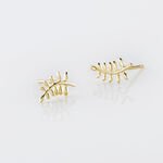 Boucles D'oreilles Puces Eudia Feuilles Or Jaune - Puces Femme | Marc Orian