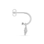 Cr&eacute;ole Unitaire Ancelin Rondes Argent Blanc Oxyde De Zirconium - Piercings d'oreilles Femme | Marc Orian