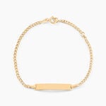 Bracelet Identit&eacute; Etheline Maille Gourmette Or Jaune - Gourmettes Enfant | Marc Orian
