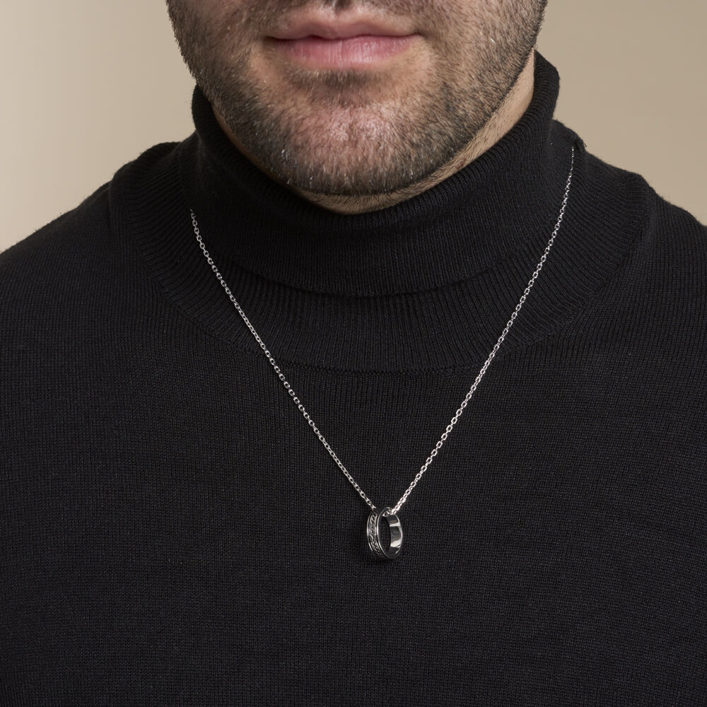 Collier Balthazar Argent Blanc - Colliers Homme | Marc Orian