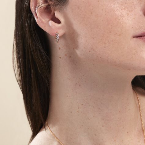 Créoles Plaqué Or Jaune Julitta Topazes Oxydes De Zirconium - Boucles d'oreilles Créoles Femme | Marc Orian