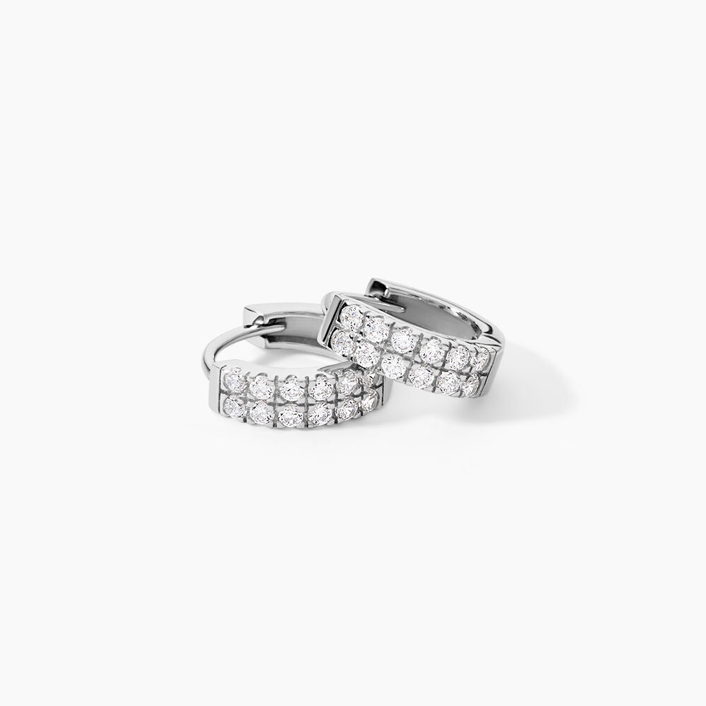 Cr&eacute;oles Argent Blanc Denice Oxydes De Zirconium - Cr&eacute;oles Femme | Marc Orian