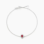Bracelet Juliettina Or Blanc Rubis Et Diamant - Bracelets cha&icirc;nes Femme | Marc Orian