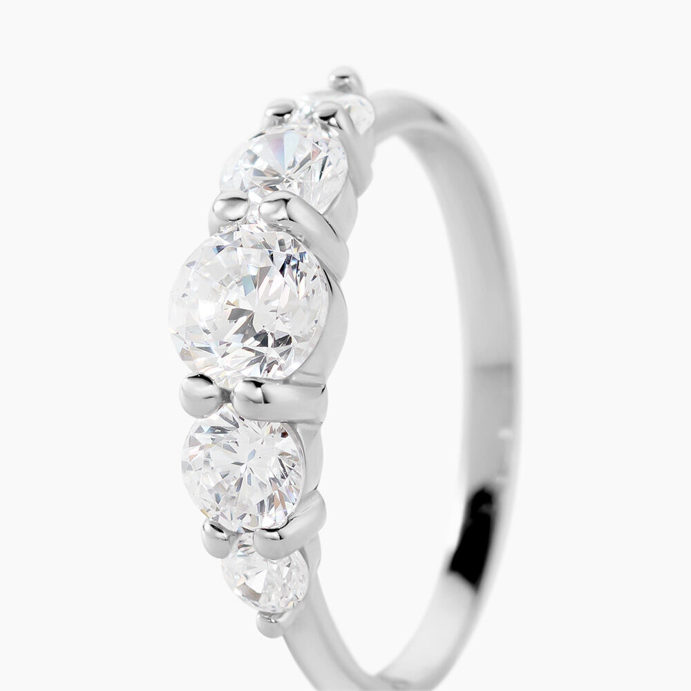 Bague Or Blanc Sibyllina Oxydes De Zirconium - Solitaires Femme | Marc Orian