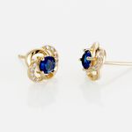 Boucles D'oreilles Puces Jaana Plaqu&eacute; Or Jaune Verre Oxyde - Puces Femme | Marc Orian