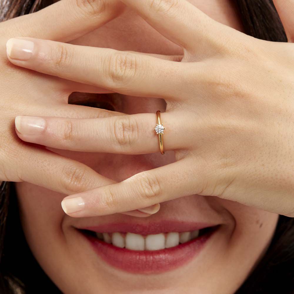 Bague Solitaire Samantha Or Jaune Diamant - Solitaires Femme | Marc Orian