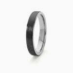 Alliance Nayhan Ruban Plat Titane Blanc - Alliances personnalis&eacute;es Unisex | Marc Orian