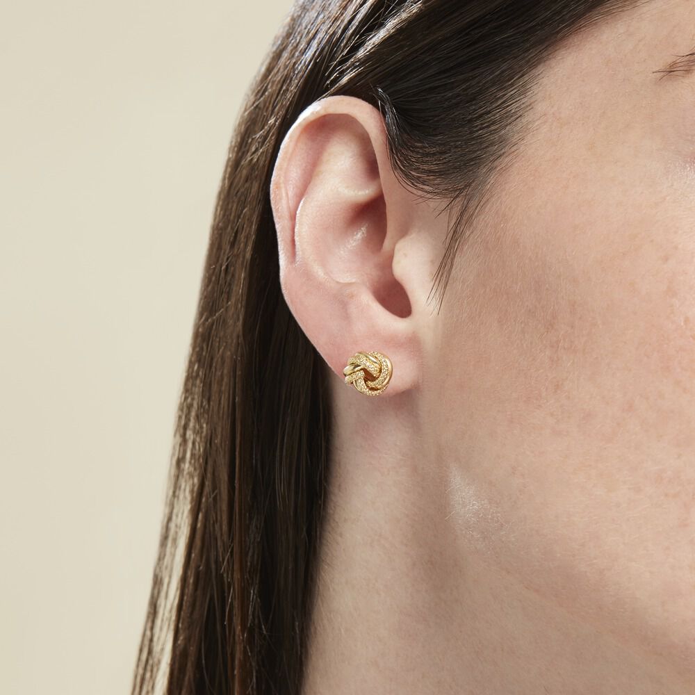 Boucles D'oreilles Puces Or Jaune Campanula - Puces Femme | Marc Orian