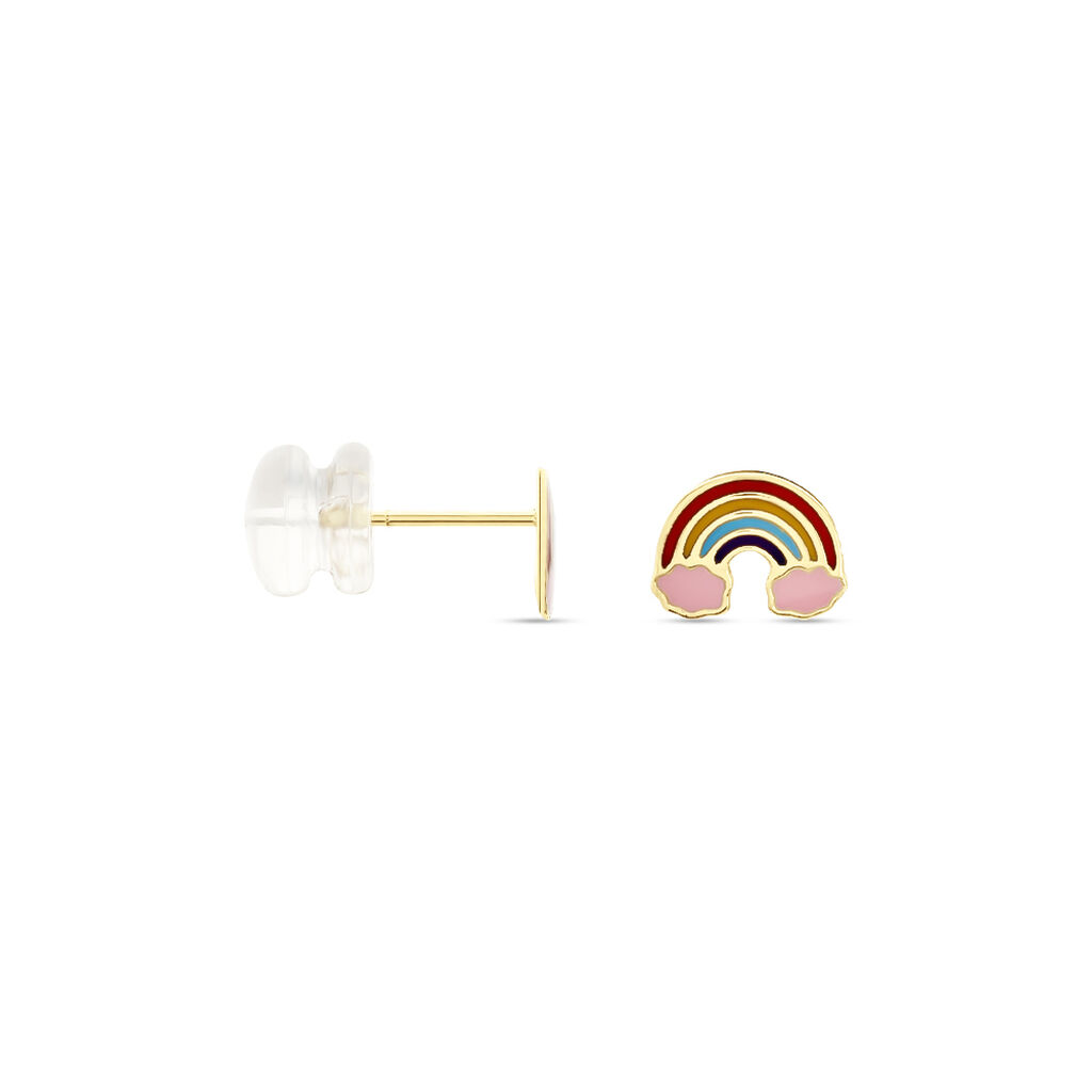 Boucles D'oreilles Puces Raine Or Jaune - Clous d'oreilles Enfant | Marc Orian