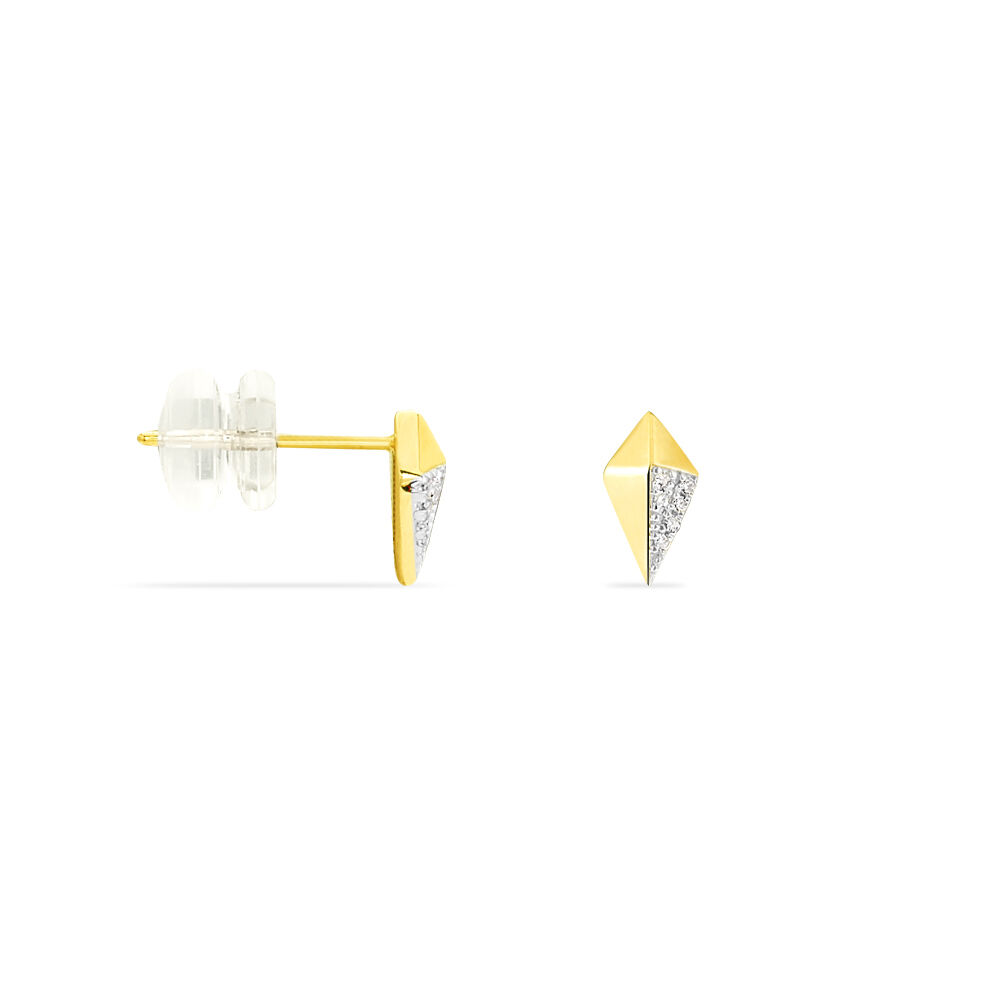 Boucles D'oreilles Puces Lizia Or Jaune Diamant -  Femme | Marc Orian