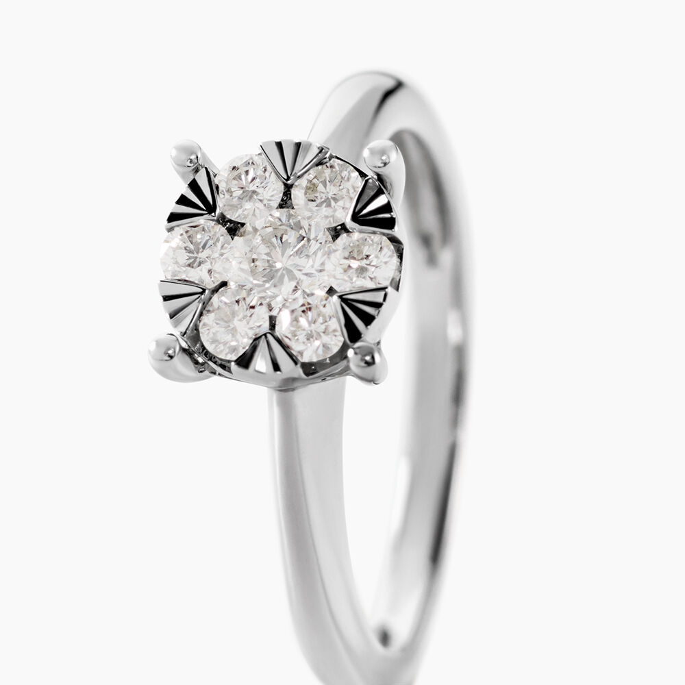 Bague Solitaire Or Blanc Dream Diamants - Parures de mariage Femme | Marc Orian