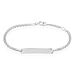 Bracelet Identité Euphenia Maille Bismark Or Blanc - Gourmettes Enfant | Marc Orian