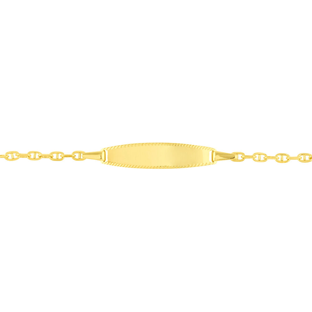 Bracelet Identité Fanelia Maille Marine Or Jaune - Gourmettes Enfant | Marc Orian