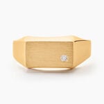 Chevali&egrave;re Leyton Rectangle Or Jaune Oxyde De Zirconium - Solitaires Homme | Marc Orian