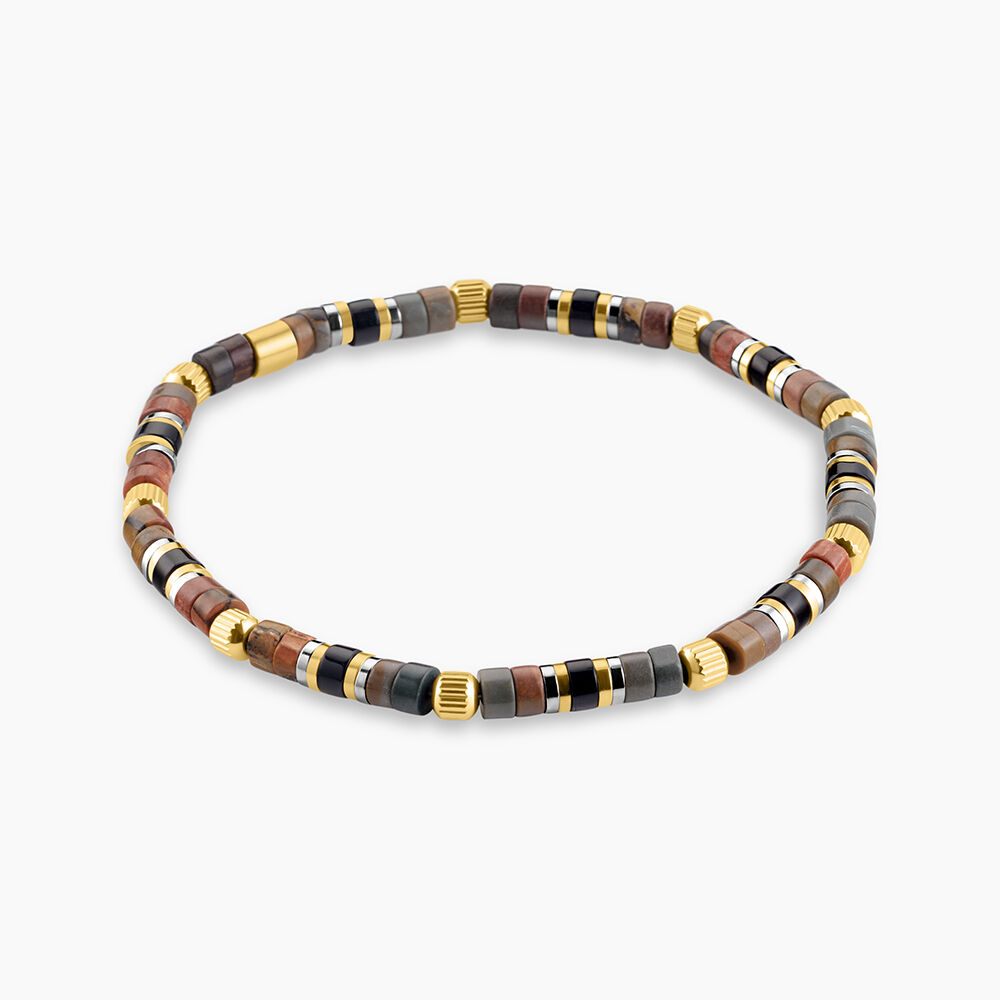 Bracelet Naturel Autres Tricolore Oeil De Tigre - Bracelets cha&icirc;nes Homme | Marc Orian