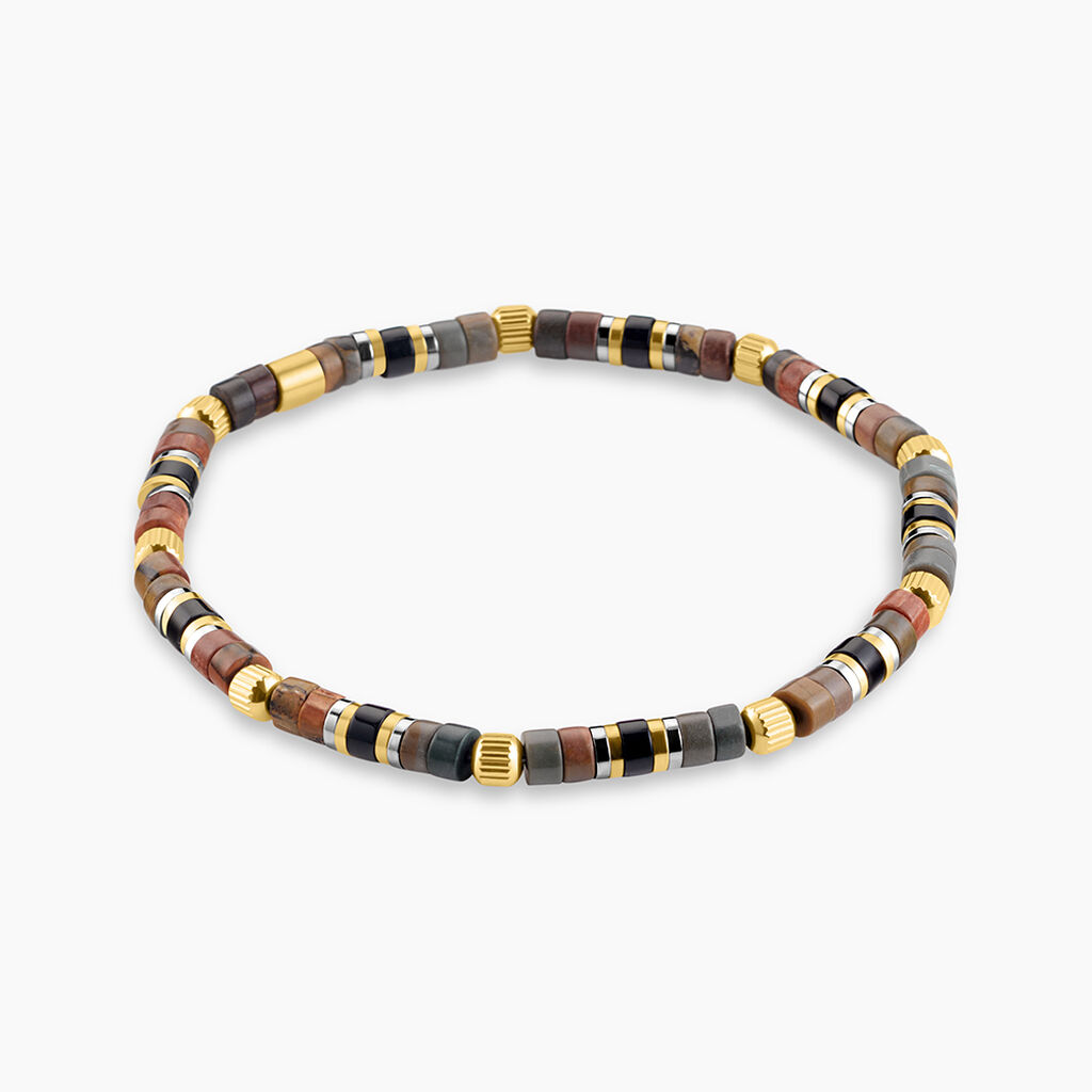 Bracelet Naturel Autres Tricolore Oeil De Tigre - Bracelets cha&icirc;nes Homme | Marc Orian